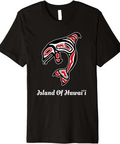 Native Island Of Hawai"i Red Orca Killer Whale Premium T-Shirt