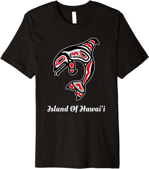 Native Island Of Hawai"i Red Orca Killer Whale Premium T-Shirt