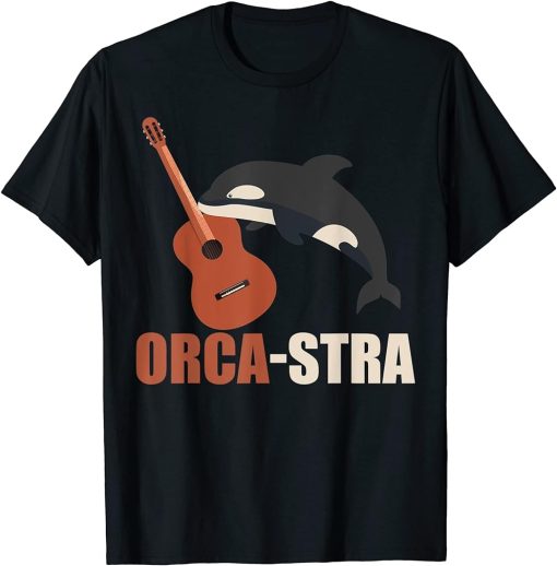 Whale Pun Joke Whales Orca-stra Cello Orca T-Shirt