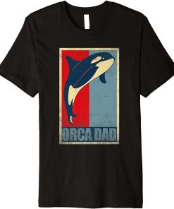 Orca Dad Vintage Orca Daddy, Father"s Day Premium T-Shirt