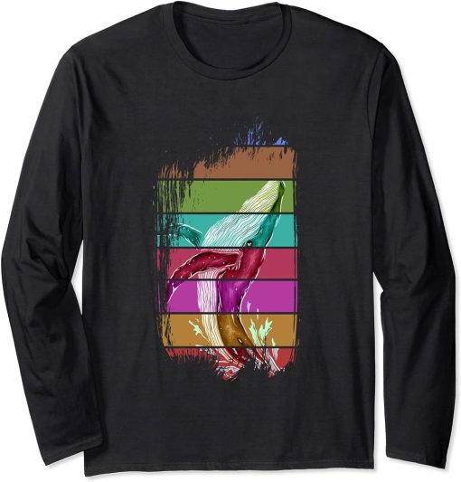 Colorful Orca Long Sleeve T-Shirt