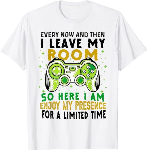 Every Now And Then I Leave My Room Gaming Gamer Vintage Boys T-Shirt